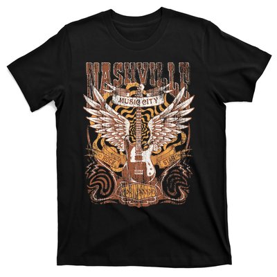 Nashville Tennessee Guitar Country Music City Guitarist Gift T-Shirt