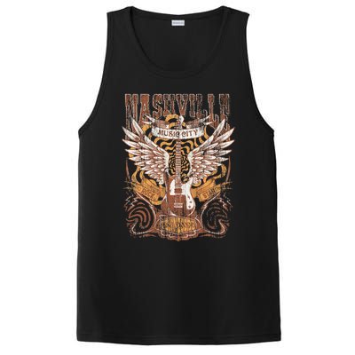 Nashville Tennessee Guitar Country Music City Guitarist Gift PosiCharge Competitor Tank