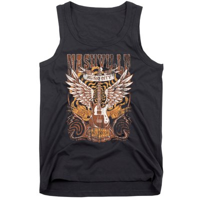 Nashville Tennessee Guitar Country Music City Guitarist Gift Tank Top