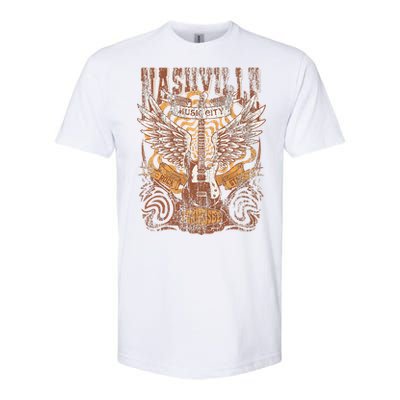 Nashville Tennessee Guitar Country Music City Guitarist Gift Softstyle CVC T-Shirt