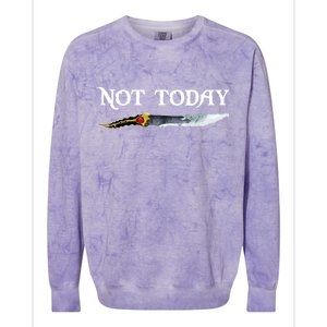 Not Today GOT Sword Colorblast Crewneck Sweatshirt