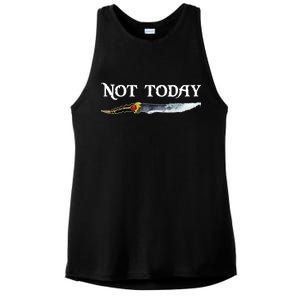 Not Today GOT Sword Ladies PosiCharge Tri-Blend Wicking Tank