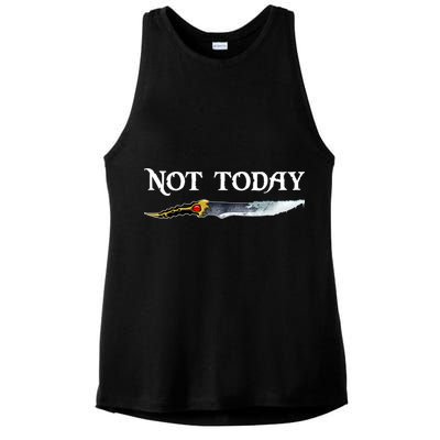 Not Today GOT Sword Ladies PosiCharge Tri-Blend Wicking Tank