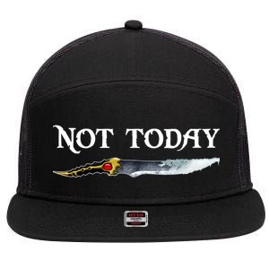 Not Today GOT Sword 7 Panel Mesh Trucker Snapback Hat