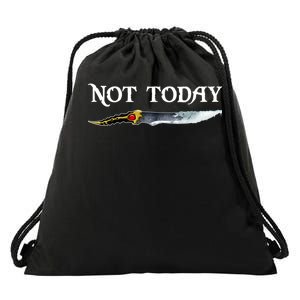 Not Today GOT Sword Drawstring Bag