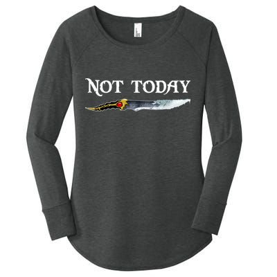 Not Today GOT Sword Women's Perfect Tri Tunic Long Sleeve Shirt