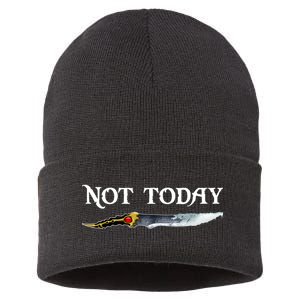 Not Today GOT Sword Sustainable Knit Beanie