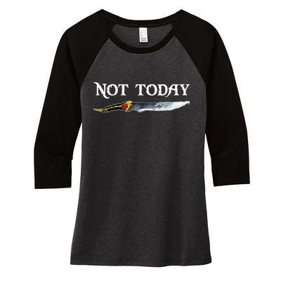 Not Today GOT Sword Women's Tri-Blend 3/4-Sleeve Raglan Shirt