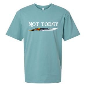 Not Today GOT Sword Sueded Cloud Jersey T-Shirt