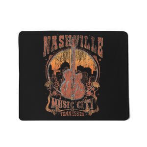 Nashville Tennessee Guitar Country Music City Guitarist Mousepad