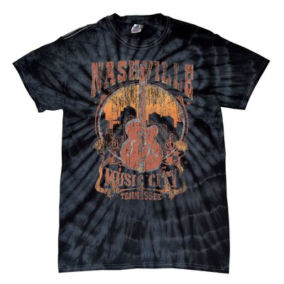 Nashville Tennessee Guitar Country Music City Guitarist Tie-Dye T-Shirt