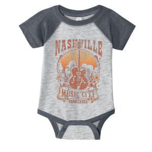 Nashville Tennessee Guitar Country Music City Guitarist Infant Baby Jersey Bodysuit