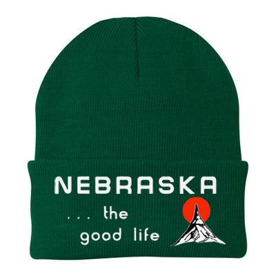 Nebraska The Good Life Vintage Road Sign Knit Cap Winter Beanie