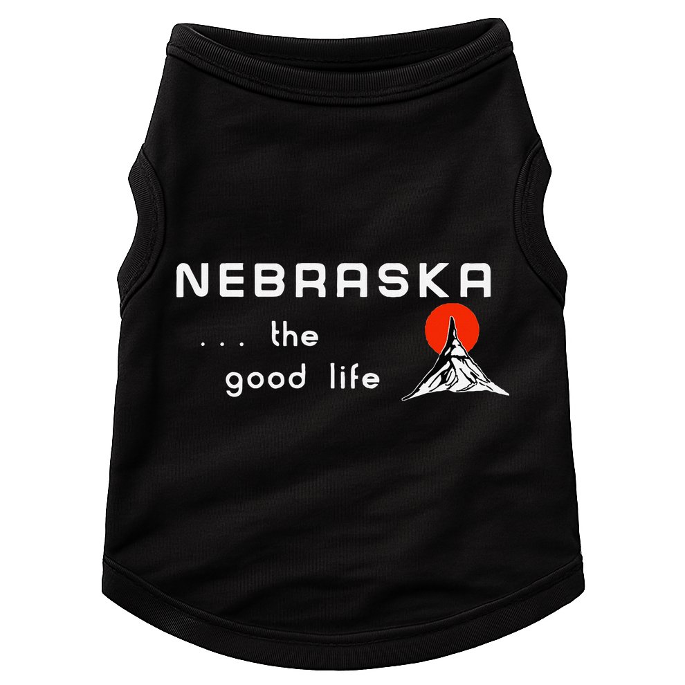Nebraska The Good Life Vintage Road Sign Doggie Tank