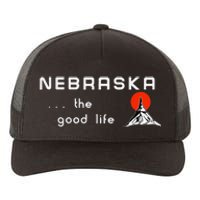 Nebraska The Good Life Vintage Road Sign Yupoong Adult 5-Panel Trucker Hat