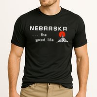 Nebraska The Good Life Vintage Road Sign Performance Shirt