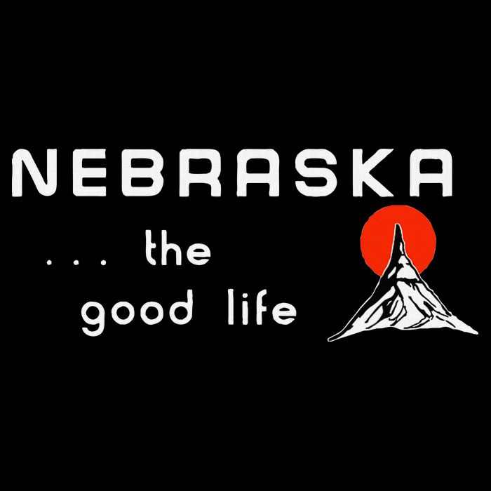 Nebraska The Good Life Vintage Road Sign Performance Shirt
