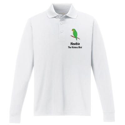 Newbie The History Bird Performance Long Sleeve Polo