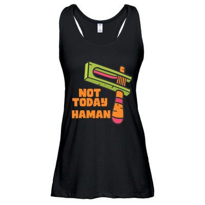 Not Today Haman Costume Purim Queen Esther Party Groggers Ladies Essential Flowy Tank