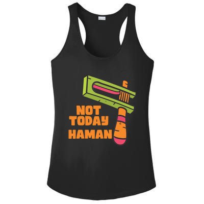 Not Today Haman Costume Purim Queen Esther Party Groggers Ladies PosiCharge Competitor Racerback Tank