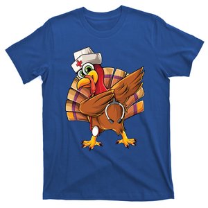 Nursing Thanksgiving Holiday Funny Gift Nurse Dabbing Turkey Funny Gift T-Shirt