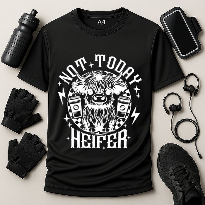 Not Today Heifer Not My Pasture Not My Bullshit Floral Gift Performance Shirt