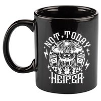 Not Today Heifer Not My Pasture Not My Bullshit Floral Gift 11oz C Handle Ceramic Mug