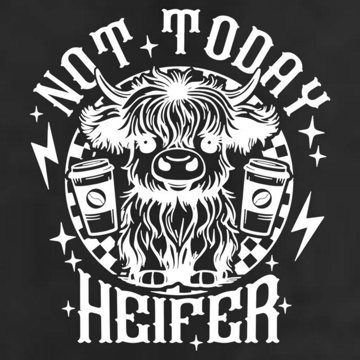 Not Today Heifer Not My Pasture Not My Bullshit Floral Gift Golf Towel