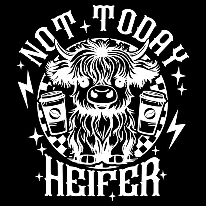 Not Today Heifer Not My Pasture Not My Bullshit Floral Gift Cropped Pullover Crew