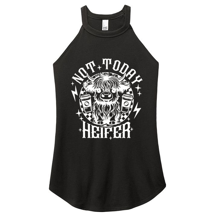 Not Today Heifer Not My Pasture Not My Bullshit Floral Gift Women's Perfect Tri Rocker Tank