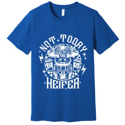 Not Today Heifer Not My Pasture Not My Bullshit Floral Gift Premium T-Shirt