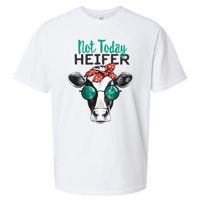 Not Today Heifer Country Sayings Not Today Heifer Sueded Cloud Jersey T-Shirt