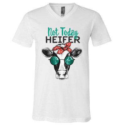 Not Today Heifer Country Sayings Not Today Heifer V-Neck T-Shirt