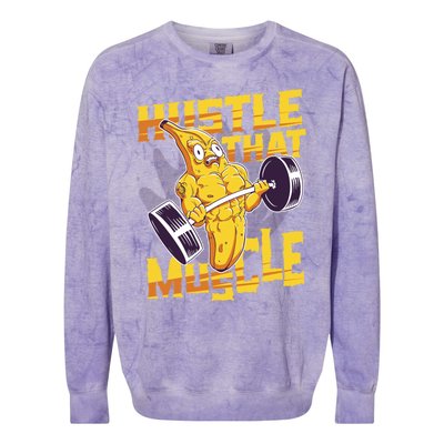 Need To Hustle That Muscle Stomach Muscle Abs Great Gift Colorblast Crewneck Sweatshirt