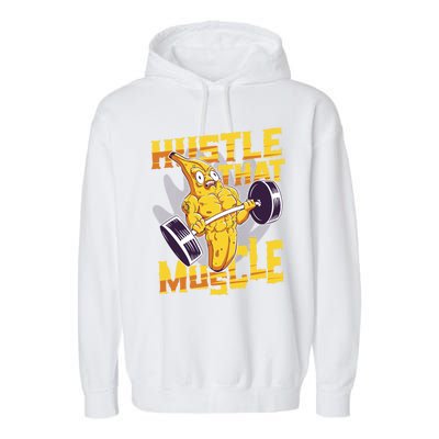 Need To Hustle That Muscle Stomach Muscle Abs Great Gift Garment-Dyed Fleece Hoodie