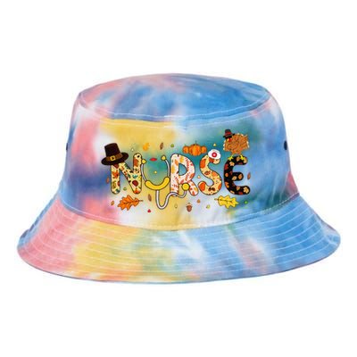 Nurse Thanksgiving Health Worker Nurse Nursing Fall Turkey Tie Dye Newport Bucket Hat