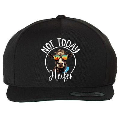 Not Today Heifer Funny Country Life Wool Snapback Cap