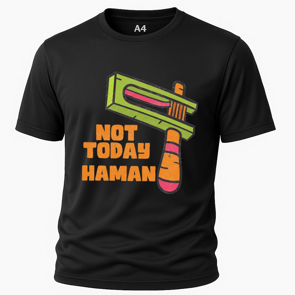 Not Today Haman Costume Purim Queen Esther Party Groggers Cooling Performance Crew T-Shirt