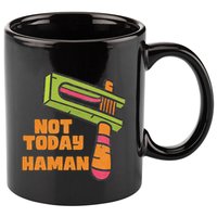 Not Today Haman Costume Purim Queen Esther Party Groggers 11oz C Handle Ceramic Mug