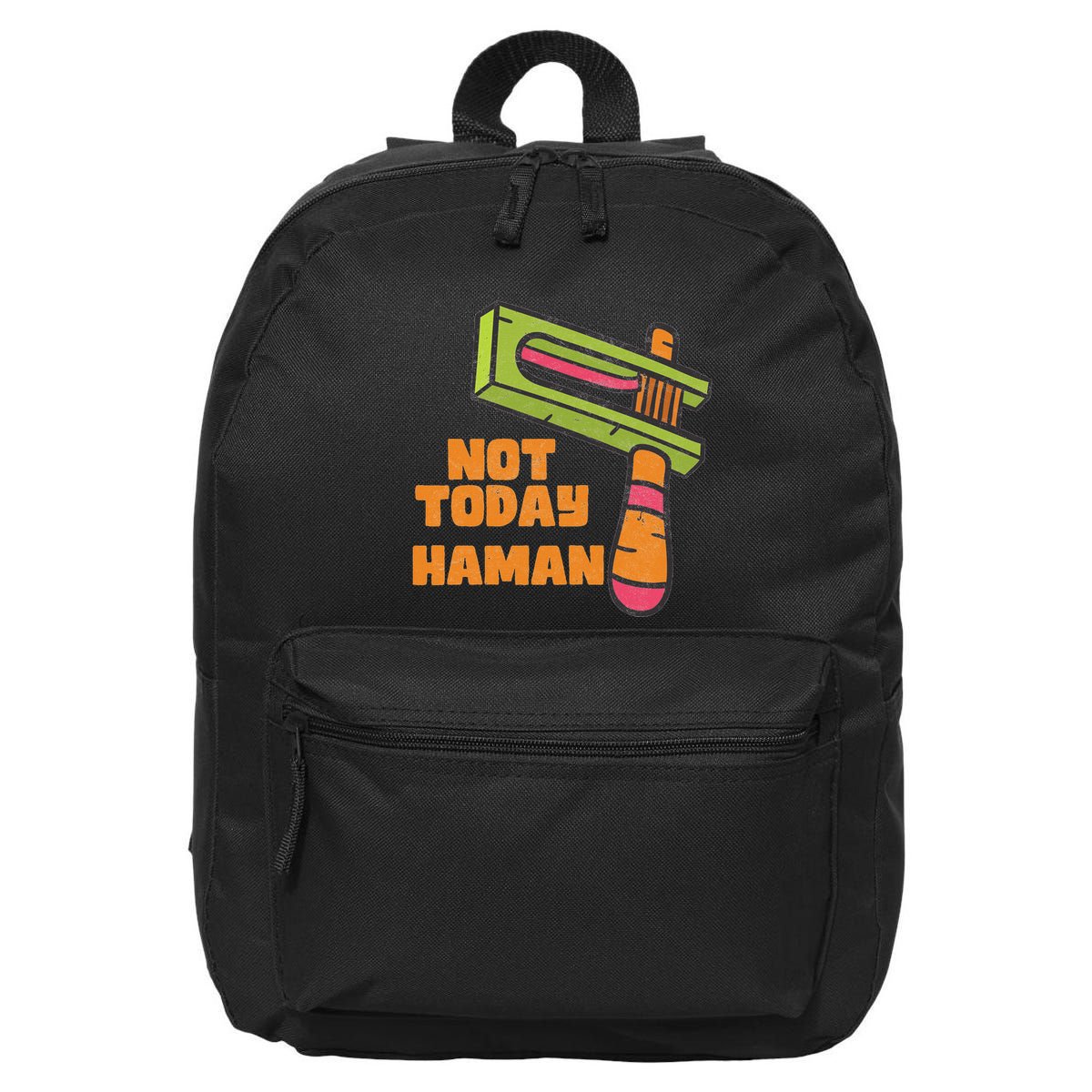 Not Today Haman Costume Purim Queen Esther Party Groggers 16 in Basic Backpack