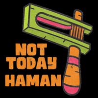 Not Today Haman Costume Purim Queen Esther Party Groggers Bag