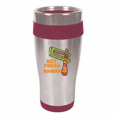 Not Today Haman Costume Purim Queen Esther Party Groggers 16oz Travel Tumbler