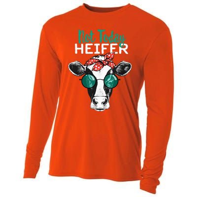 Not Today Heifer Country Sayings Not Today Heifer Cooling Performance Long Sleeve Crew