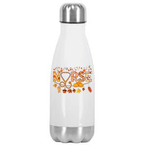 Nurse Thanksgiving Health Worker Nursing Fall Nurse Stainless Steel Insulated Water Bottle