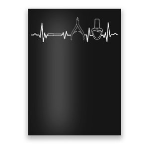 Nail Tech Heartbeat Manicure Nail Technician Polish Lover Poster