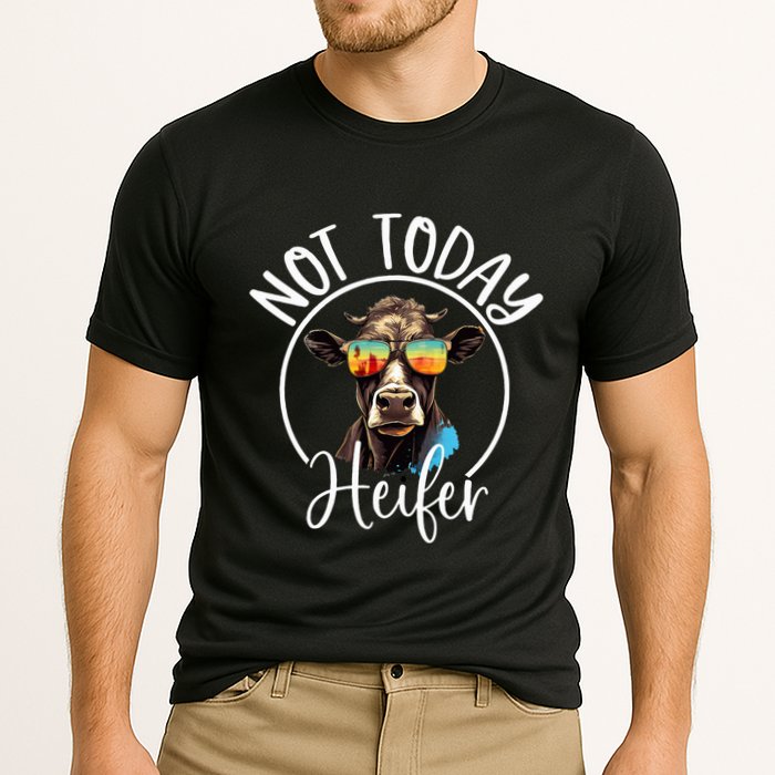 Not Today Heifer Funny Country Life Cooling Performance Crew T-Shirt