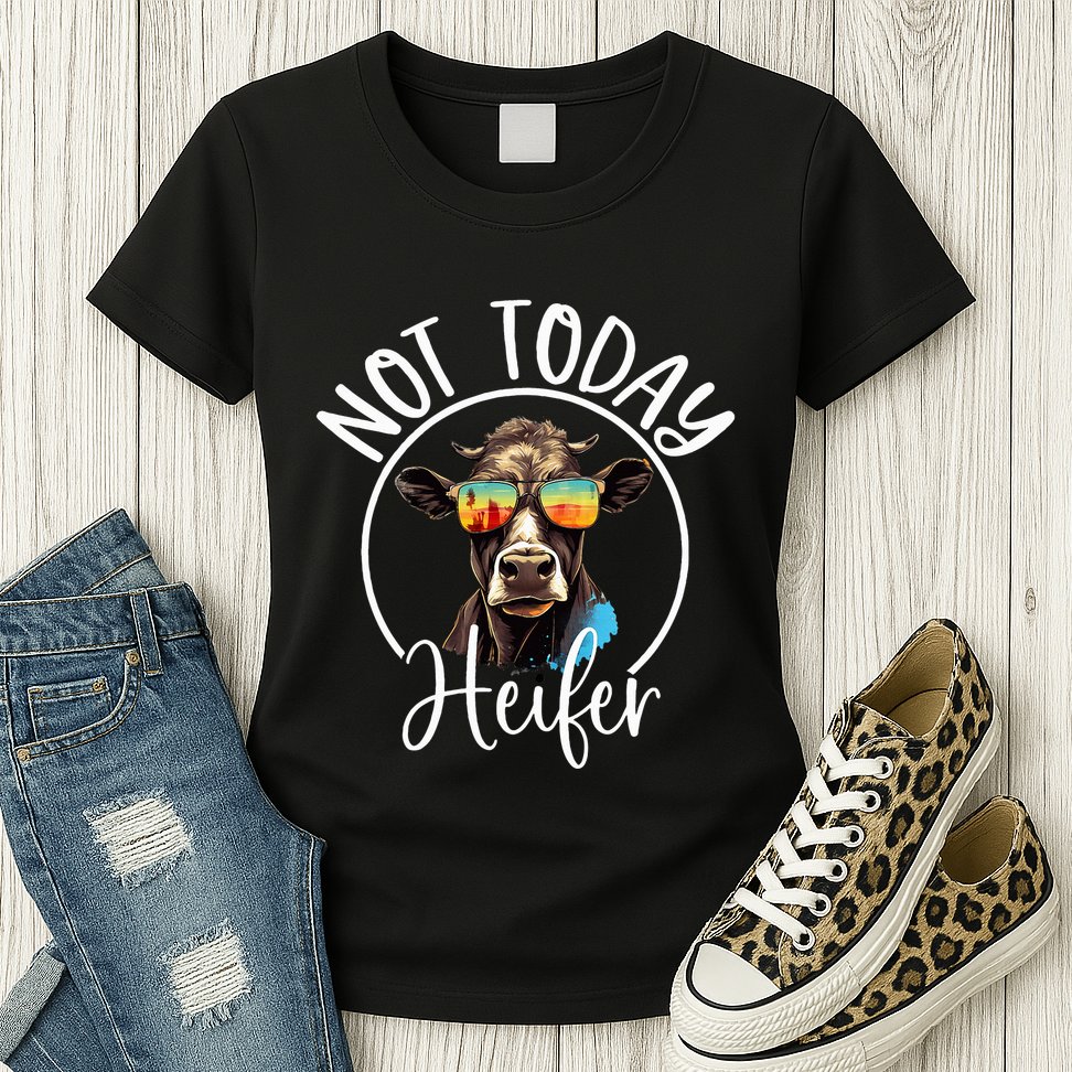 Not Today Heifer Funny Country Life Womens T-Shirt