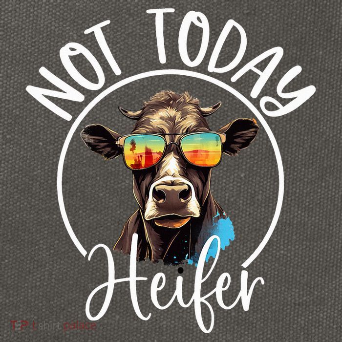 Not Today Heifer Funny Country Life Cotton Canvas Backpack