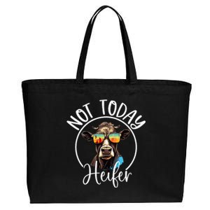 Not Today Heifer Funny Country Life Cotton Canvas Jumbo Tote