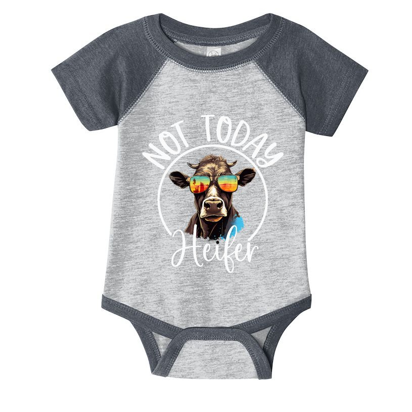 Not Today Heifer Funny Country Life Infant Baby Jersey Bodysuit